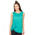Women's Colosseum Oasis Twist Hem Tank, Size: Medium, Green