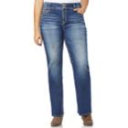 Juniors' Plus Size Wallflower Double-button Luscious Curvy Bootcut Jeans, Teens, Size: 16, Purple