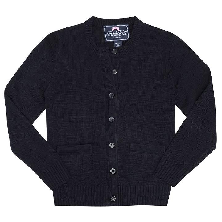 Girls 4-20 & Plus Size French Toast School Uniform Cardigan, Girl's, Size: 7-8, Blue (navy)