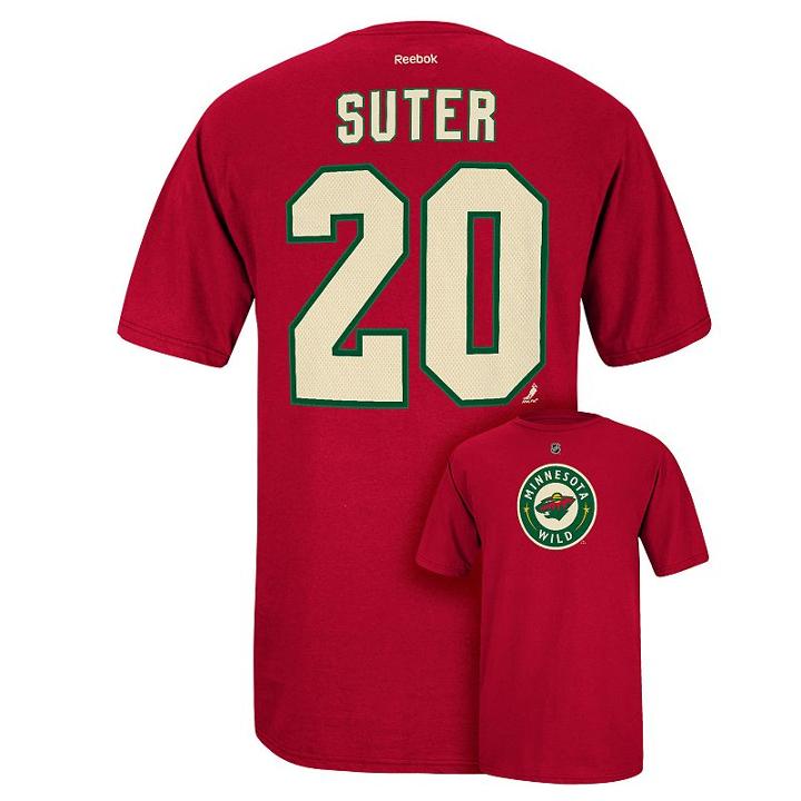 Men's Reebok Minnesota Wild Ryan Suter Premier Tee, Size: Xl, Red