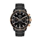 Bulova Men's Marine Star Black Ion-plated Stainless Steel Chronograph Watch - 98b302, Size: Large