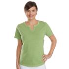 Women's Woolrich First Forks Splitneck Tee, Size: Small, Lt Green