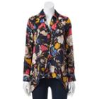 Women's Dana Buchman Shark-bite Hem Blouse, Size: Xs, Dark Pink