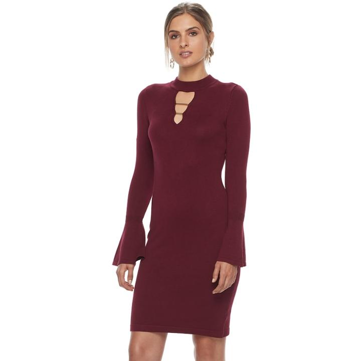 Women's Jennifer Lopez Strappy Cutout Sheath Dress, Size: Xs, Med Red