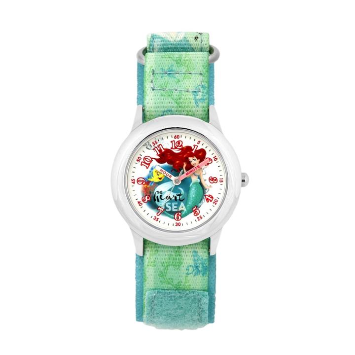 Disney's The Little Mermaid Princess Ariel & Flounder Time Teacher Watch, Adult Unisex, Size: Medium, Green