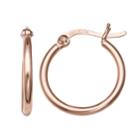 Primrose Sterling Silver Tube Hoop Earrings, Women's, Pink