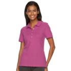 Women's Croft & Barrow&reg; Classic Solid Polo, Size: Xl, Med Purple