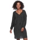 Women's Sonoma Goods For Life&trade; Print Peasant Dress, Size: Large, Black
