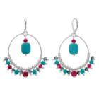 Dana Buchman Shaky Bead Nickel Free Orbital Drop Hoop Earrings, Women's, Multicolor