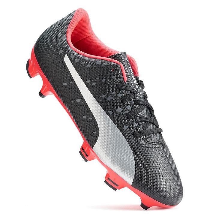 Puma Evopower Vigor 4 Firm-ground Jr. Grade School Boy's Soccer Cleats, Black