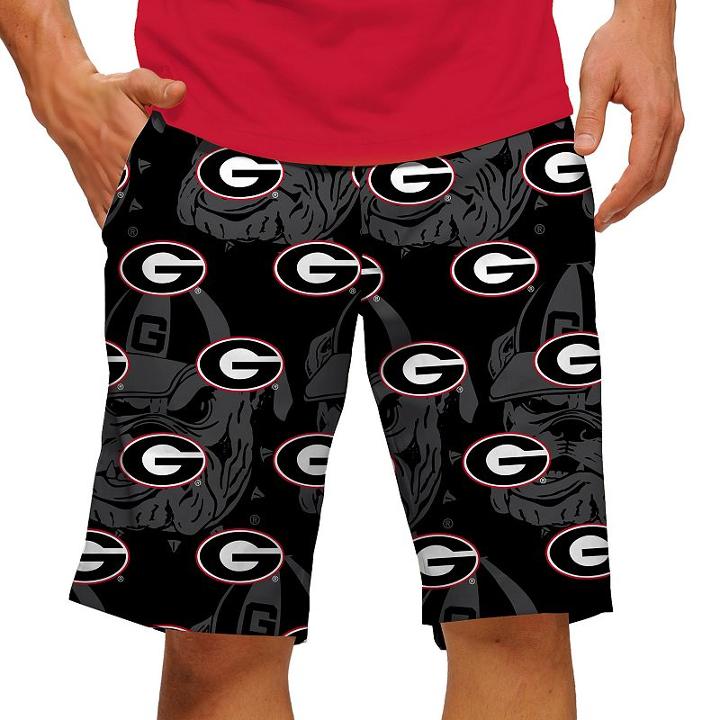 Men's Loudmouth Georgia Bulldogs Golf Shorts, Size: 38, Multicolor
