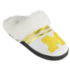 Women's Michigan Wolverines Plush Slippers, Size: Small, White