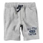 Boys 4-8 Carter's Knit All-star Shorts, Size: 6, Light Grey