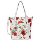Dana Buchman Roslyn Floral Tote, Women's, White