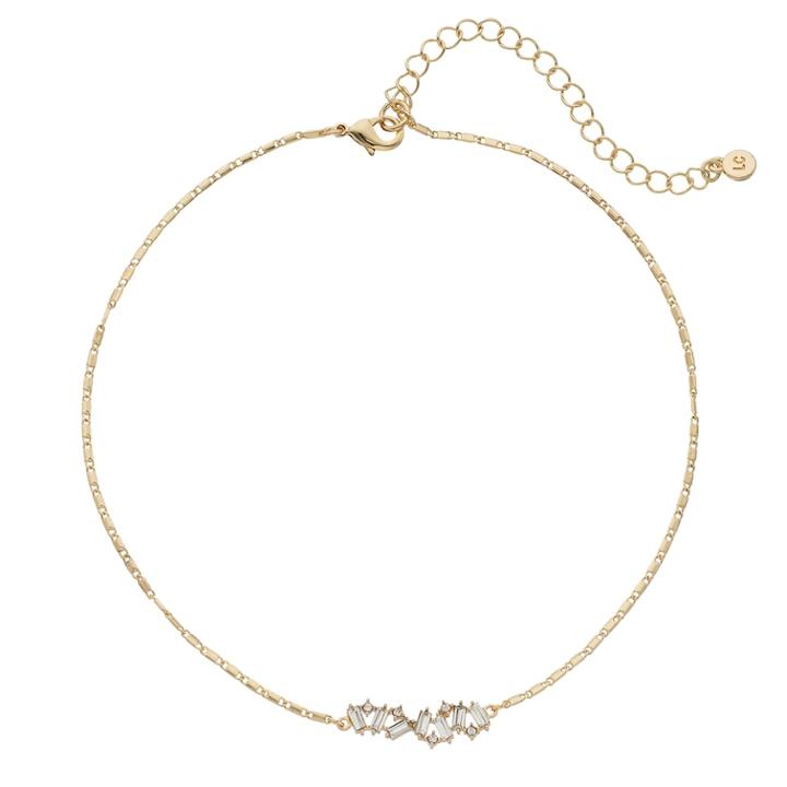 Lc Lauren Conrad Asymmetrical Baguette Bar Necklace, Women's, Gold