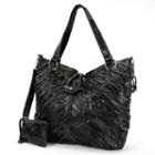 Amerileather Sana Leather Convertible Tote, Women's, Black