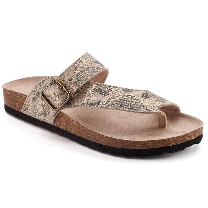 Sonoma Goods For Life&trade; Women's Buckle Flip-flops, Size: Medium (8), Silver