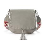 Madden Nyc Stella Pebbled Crossbody Saddle Bag, Women's, Grey