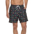 Men's Cole Sombrero And Cactus Swim Trunks, Size: Xl, Black