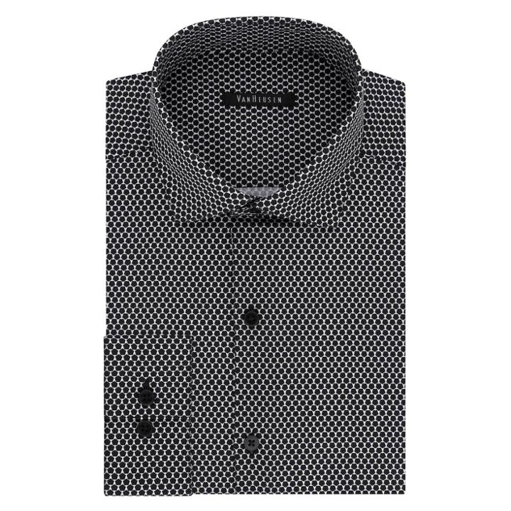Men's Van Heusen Fresh Defense Extra-slim Fit Dress Shirt, Size: 16.5 36/37, Dark Grey