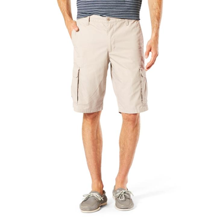 Men's Dockers D3 Classic-fit Standard Washed Cargo Shorts, Size: 30, Lt Brown
