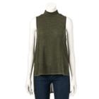 Women's Juicy Couture High-low Mockneck Top, Size: Small, Green