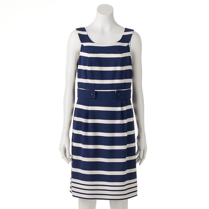 Women's Bethany Striped Shift Dress, Size: 6, Blue Other