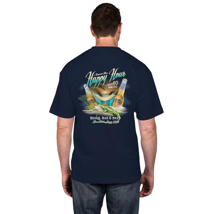 Men's Newport Blue It's Always Happy Hour Tee, Size: Medium, Blue Other