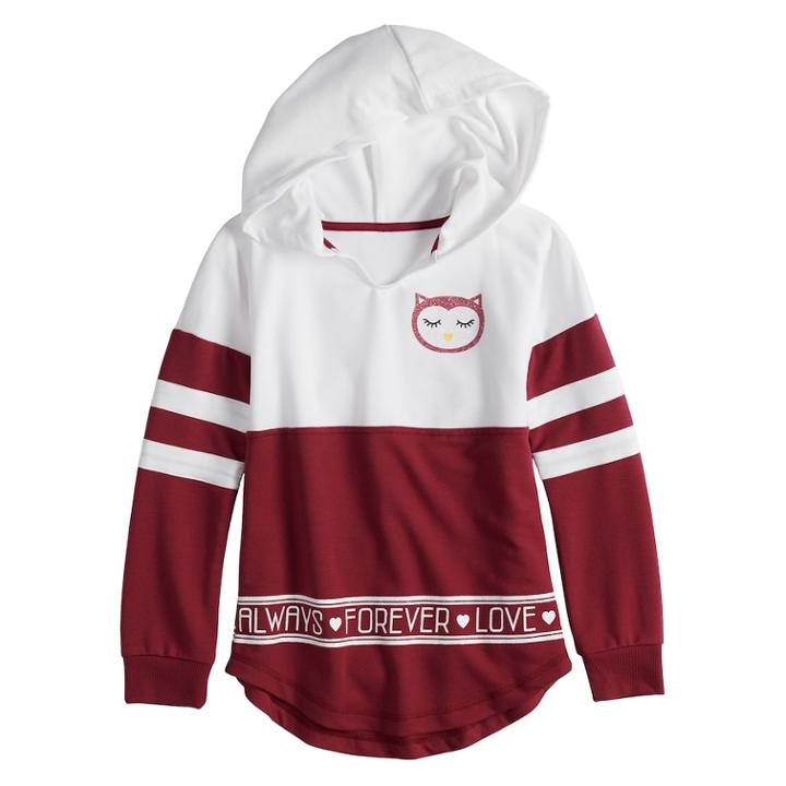 Girls 7-16 & Plus Size Miss Chievous Long Sleeve Colorblock Hoodie Sweatshirt, Size: Small, Red