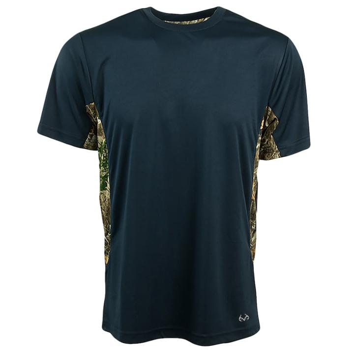 Men's Realtree Stealth Performance Tee, Size: Xxl, Dark Blue