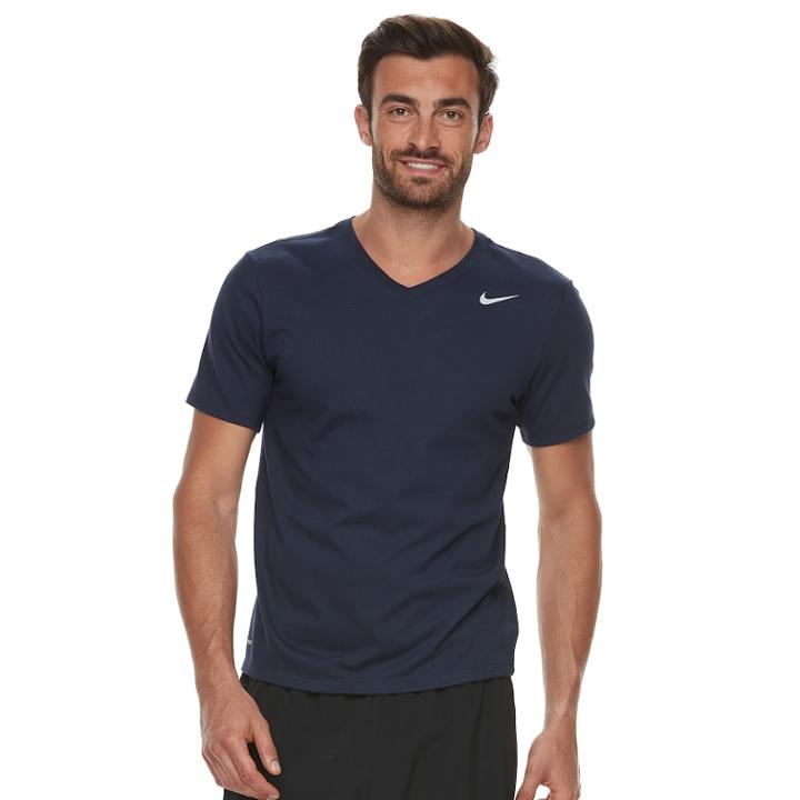 Men's Nike Dry V-neck Tee, Size: Xxl, Light Blue