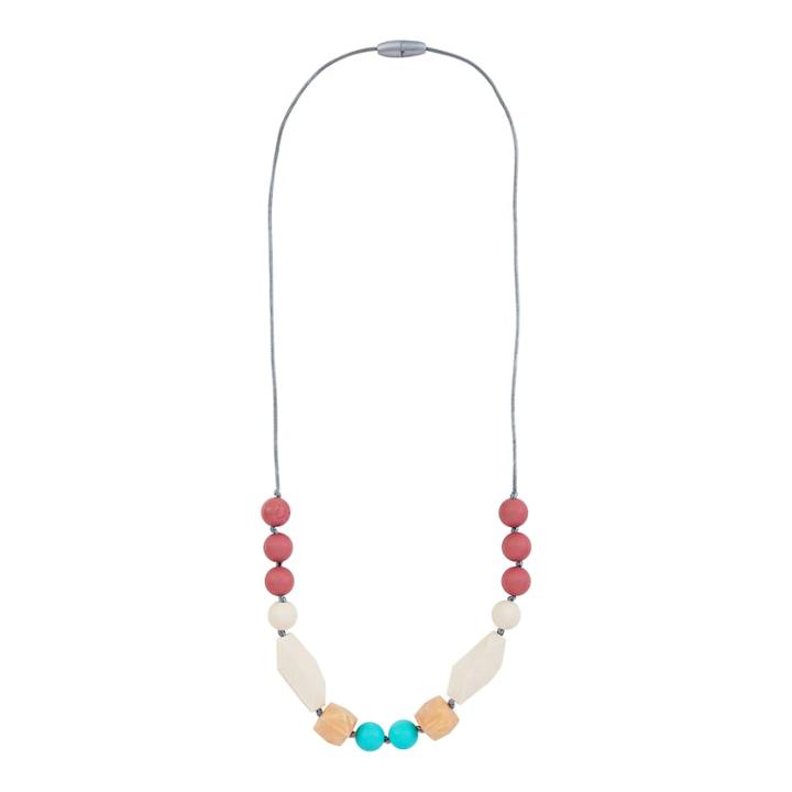 Itzy Ritzy Teething Happens Chewable Mom Jewelry Beaded Necklace, Infant Unisex, Multicolor