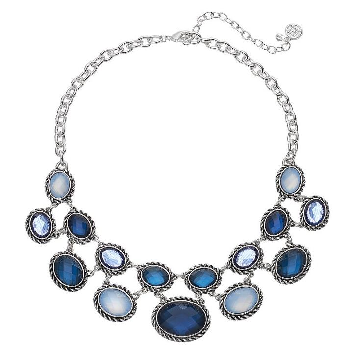 Dana Buchman Blue Oval Stone Statement Necklace, Women's
