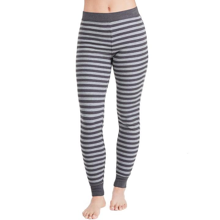 Women's Cuddl Duds Thermal Leggings, Size: Xsml Av/rg, Silver