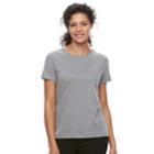 Women's Croft & Barrow&reg; Essential Classic Crewneck Tee, Size: Medium, Grey