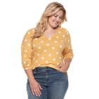 Plus Size Sonoma Goods For Life&trade; Essential V-neck Tee, Women's, Size: 1xl, Gold