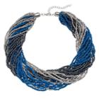 Blue Seed Bead Torsade Necklace, Women's