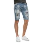 Men's Xray Slim-fit Distressed Denim Shorts, Size: 38, Med Blue