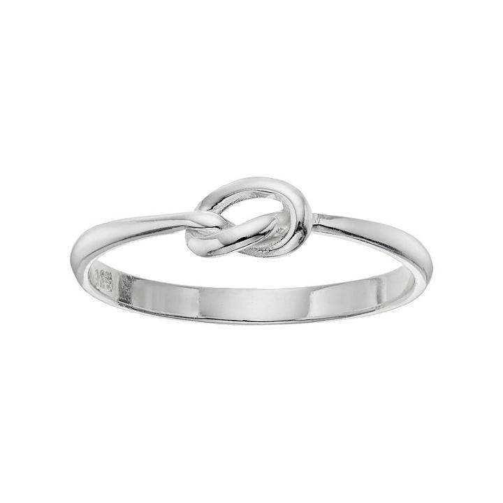 Primrose Sterling Silver Love Knot Ring, Women's, Size: 6, Grey