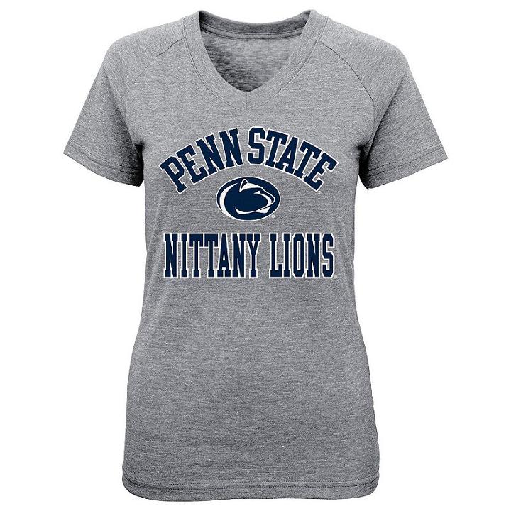 Girls 4-6x Penn State Nittany Lions University Stack Tee, Girl's, Size: M(5/6), Med Grey