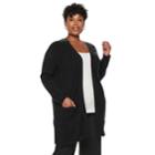 Plus Size Napa Valley Raglan Sleeve Long Cardigan, Women's, Size: 2xl, Black