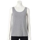 Women's Croft & Barrow&reg; Essential Scoopneck Tank, Size: Xxl, Med Grey