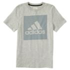Boys 4-7x Adidas Logo Gray Graphic Tee, Size: 7, Grey