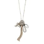 Mudd&reg; Bird, Vine & Tassel Charm Y Necklace, Women's, Gold