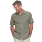 Men's Batik Bay Regular-fit Microfiber Button-down Shirt, Size: Large, Green Oth