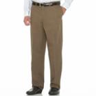 Big & Tall Savane Performance Straight-fit Flat-front Pants, Men's, Size: 44x28, Brown