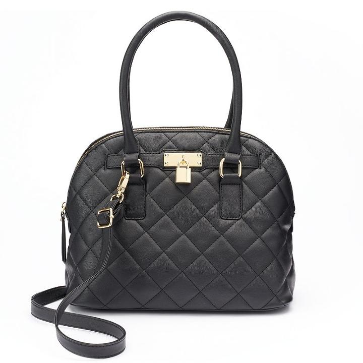 Apt. 9&reg; Cora Domed Satchel, Women's, Black