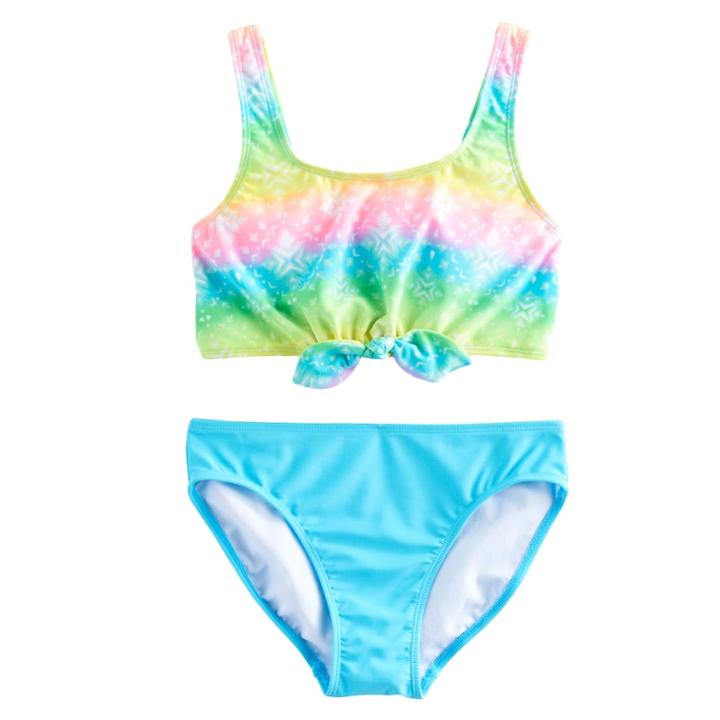 Girls 4-16 So&reg; Multi-color 2-pc. Bikini Swimsuit Set, Size: 7-8, Pink