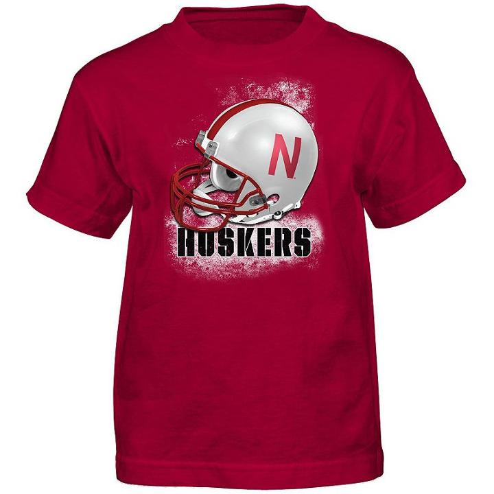 Boys 4-7 Nebraska Cornhuskers Helmet Tee, Size: M(5/6), Red