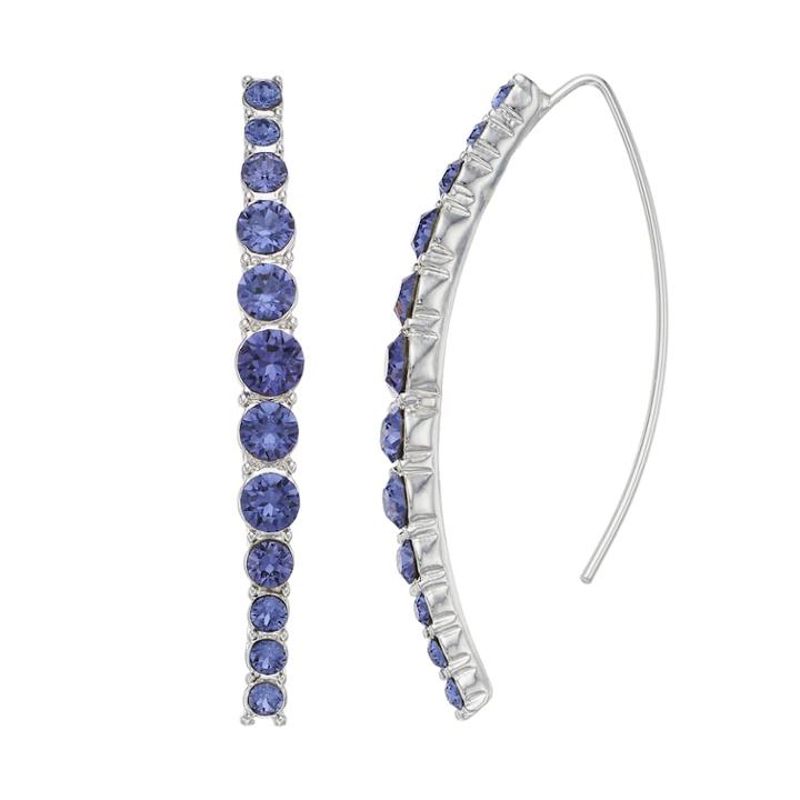 Dana Buchman Curved Threader Earrings, Women's, Blue